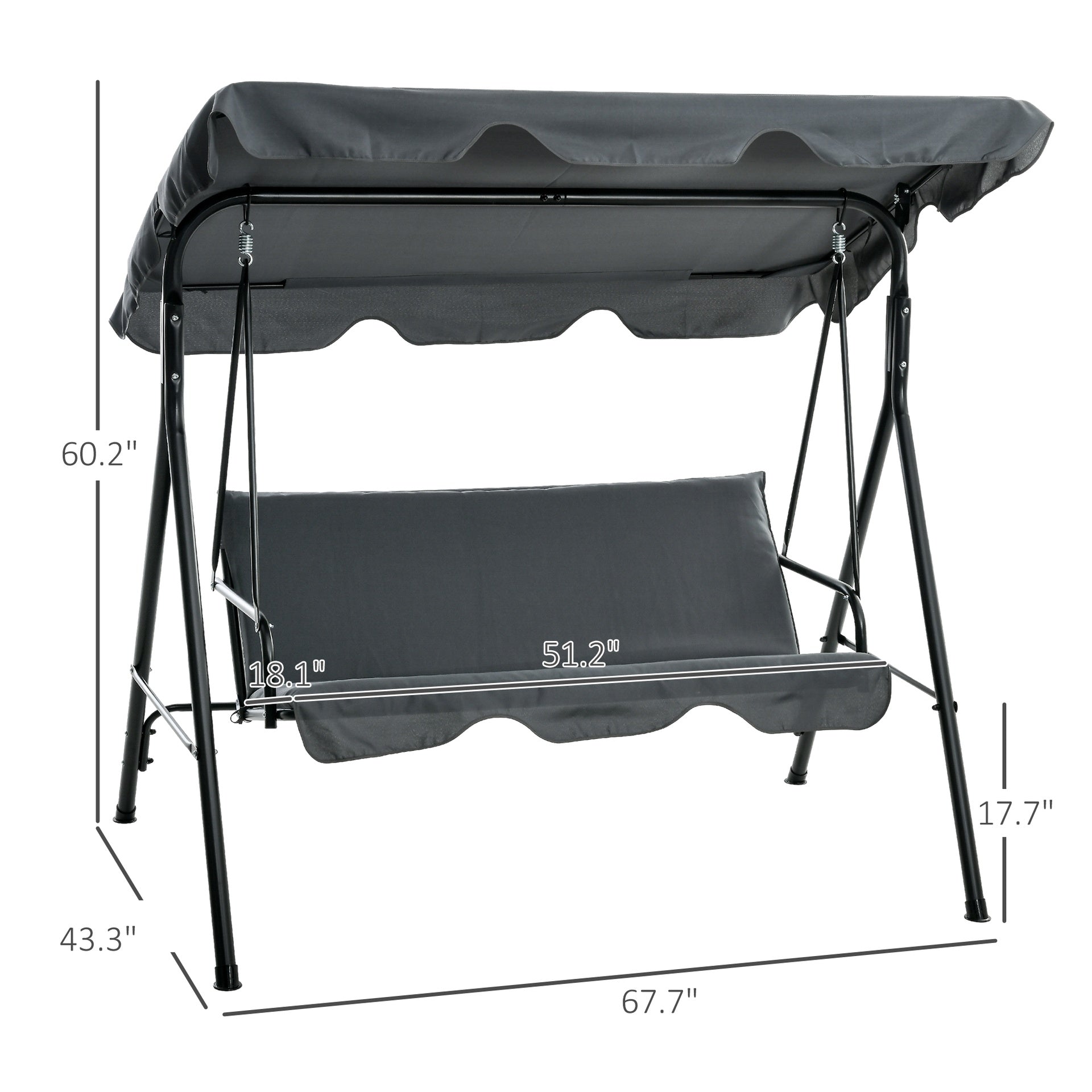 Adjustable Tilt Canopy Chair,Outdoor Patio Swing Chair,for Patio,Garden