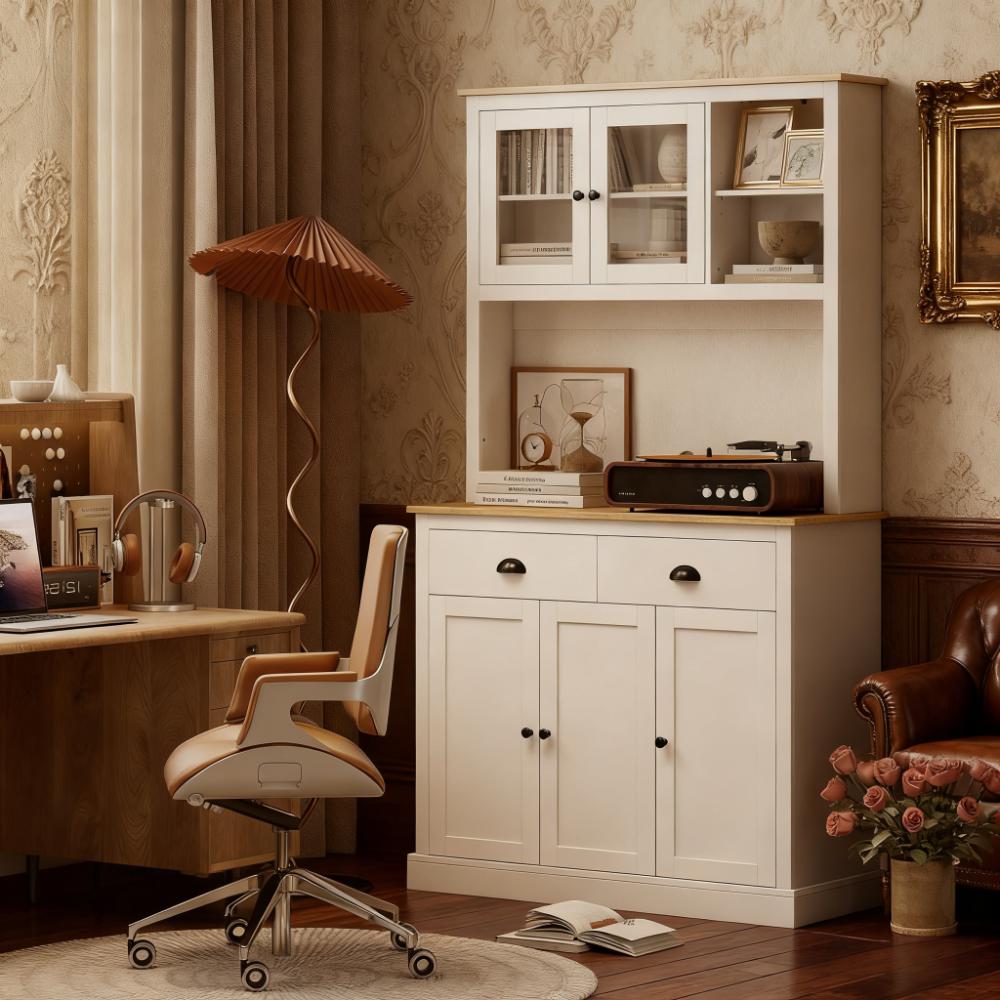 71" Tall Freestanding Kitchen Cabinet white