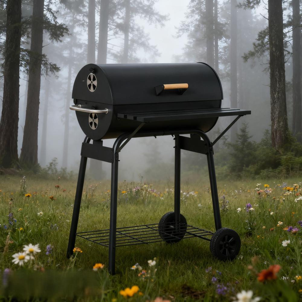 30" Portable Charcoal Barbecue Grill with Wheels