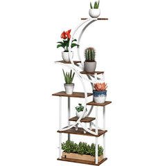 Corner Plant Rack for Multiple Plants,Plant Stand, 8 Tier S-Shaped Plant Shelf