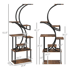 S-Shaped Plant Stand, 8 Tier Plant Shelf, Corner Plant Rack for Multiple Plants