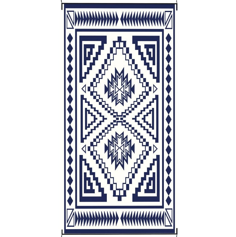 Patio Rug,Reversible Outdoor Rug, Waterproof Plastic Straw with Carry Bag
