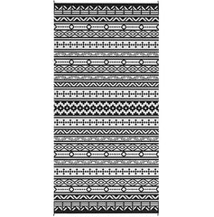 Geometric Style Patio Rug,Reversible Outdoor Rug, Waterproof Plastic Straw with Carry Bag