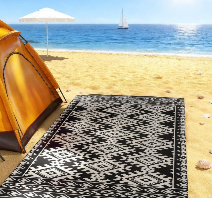 Outdoor Rug for Patio for Decor,Reversible Rug,Portable Outside Camping Area Carpet Ma