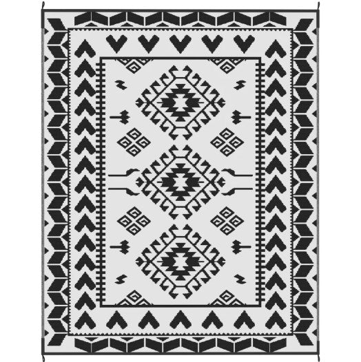Patio Rug for Decor,Portable Outside Camping Area Carpet Mat,Reversible Rug,for Indoor and Outdoor