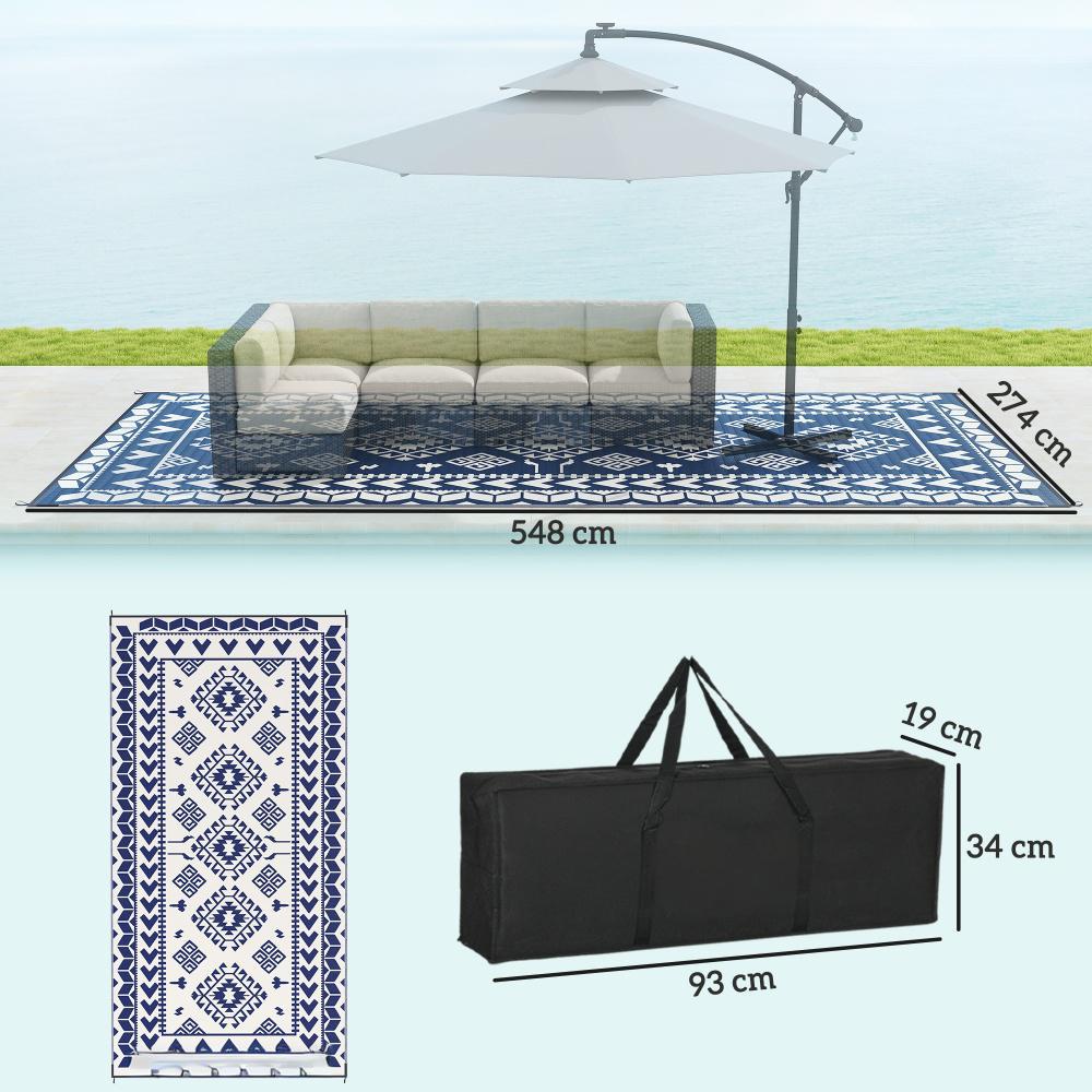 Patio Rug,Portable Outside Camping Area Carpet Mat,Reversible Rug