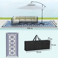 Patio Rug,Portable Outside Camping Area Carpet Mat,Reversible Rug
