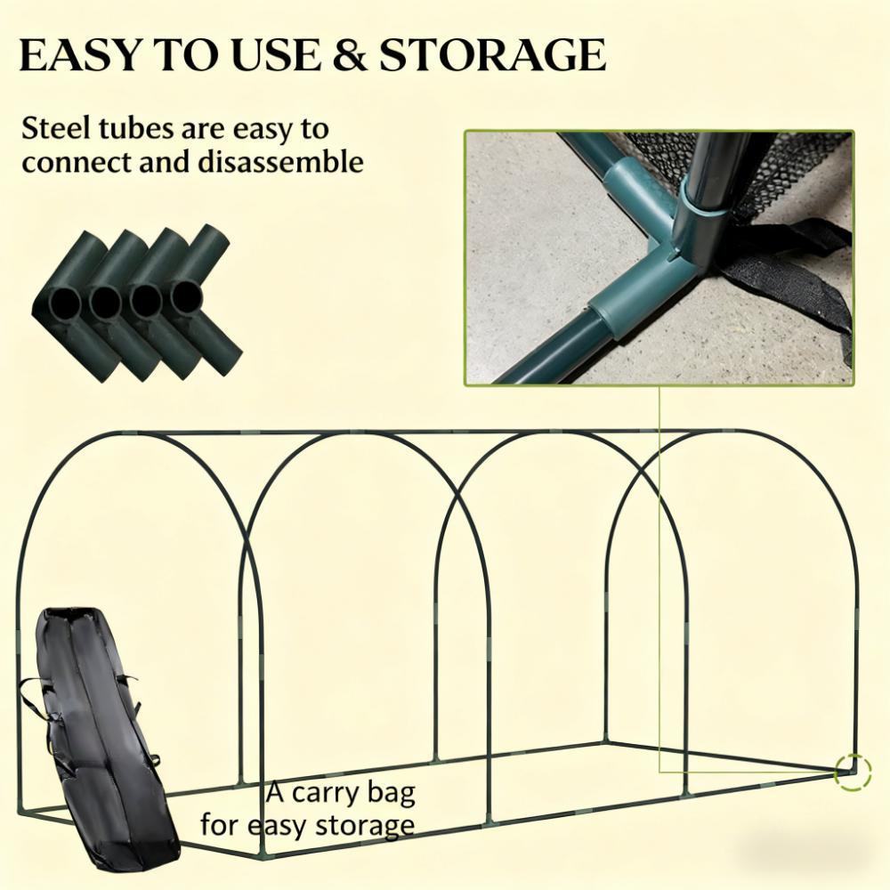 Easy to use Crop Cage,Plant Protection Tent,with Zippered Doors,Storage Bag and Ground Stakes