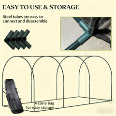 Easy to use Crop Cage,Plant Protection Tent,with Zippered Doors,Storage Bag and Ground Stakes