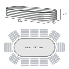 Raised Garden Bed Set,Raised Beds for Gardening with Metal Plant Stakes,for Garden and Patio
