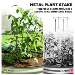 Raised Garden Bed Set,Raised Beds for Gardening with Metal Plant Stakes,for Garden and Patio