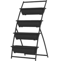 Outdoor Plant Stand Grow Container for Vegetable & Flowers,4-Tier Vertical Raised Garden Planter with 4 Boxes