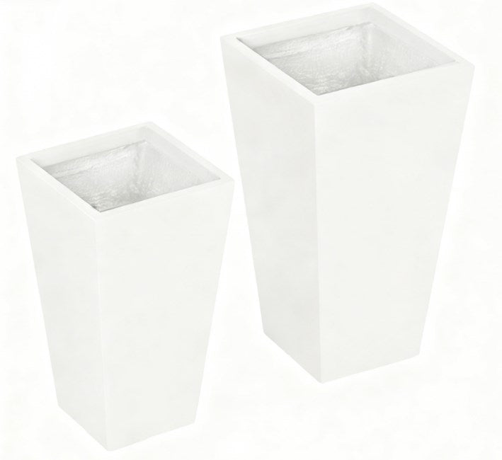 Flower Pots,2-Pack Outdoor Planter Set,with Drainage Holes, Durable & Stackable Plant Pot,for Outdoor and Indoor
