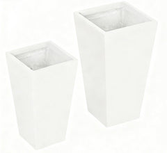 Flower Pots,2-Pack Outdoor Planter Set,with Drainage Holes, Durable & Stackable Plant Pot,for Outdoor and Indoor
