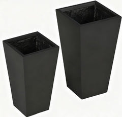 Tall Plant Pot,2-Pack Outdoor Planter Set,Flower Pots with Drainage Holes,for Porch,Entryway,Patio,Yard,Garden