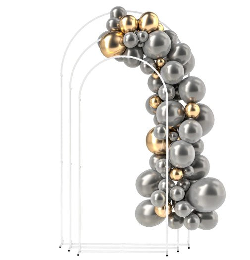 Wedding Arch Frame,Balloon Backdrop Arch Stand Set,Metal Arch Backdrop Stand Set of 3