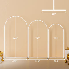 Wedding Arch Frame,Balloon Backdrop Arch Stand Set,Metal Arch Backdrop Stand Set of 3