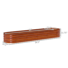 Metal Planter,Metal Planter Box with Safety Edging,Galvanized Raised Garden Bed Kit