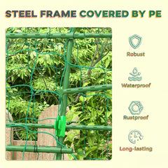 A-Frame Arch Trellis,Metal Garden Trellis,for Climbing Plants Outdoor,with Climbing Net
