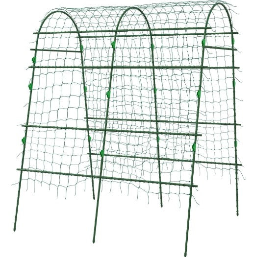 A-Frame Arch Trellis,Metal Garden Trellis,for Climbing Plants Outdoor,with Climbing Net
