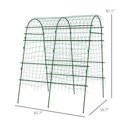 A-Frame Arch Trellis,Metal Garden Trellis,for Climbing Plants Outdoor,with Climbing Net