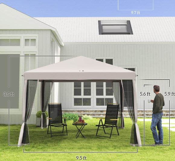 Screen House Room,Pop Up Canopy Tent with Netting,Instant Gazebo,with Carry Bag,Height Adjustable