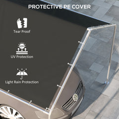Car Tent with Ball Bungee Cords,Carport Roof,UV Resistant Canopy Replacement Cover