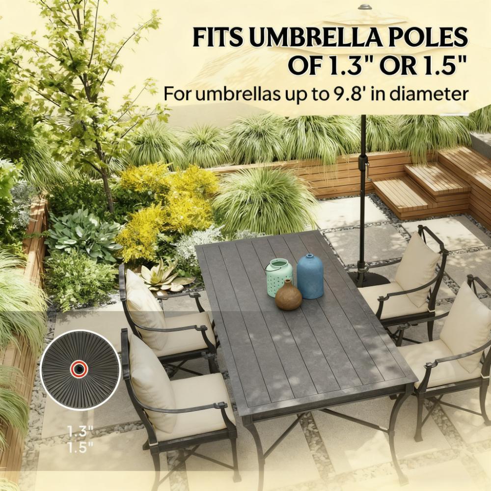 Umbrella Base,Round Patio Umbrella Base Holder,Heavy Duty Outdoor Umbrella Stand Base