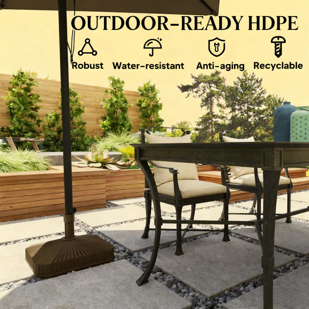 Easy assembly Heavy Duty Outdoor Umbrella Stand Base,Square Umbrella Base Holder,Umbrella Base