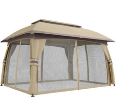 Large & Spacious Outdoor Gazebo Canopy Shelter,Patio Gazebo,with Netting,Vented Roof