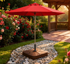 Heavy Duty Umbrella Stand,Square Cantilever Patio Umbrella Base with 4 Wheels for Easy Moving