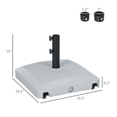Durable Outdoor Umbrella Base,Umbrella Base with Wheels,Heavy Duty Outdoor Umbrella Stand Holder