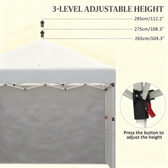 Height  Adjustable Instant Party Tent Shelter Gazebo,Pop Up Canopy Tent with 3 Sidewalls, Leg Weight Bags and Carry Bag