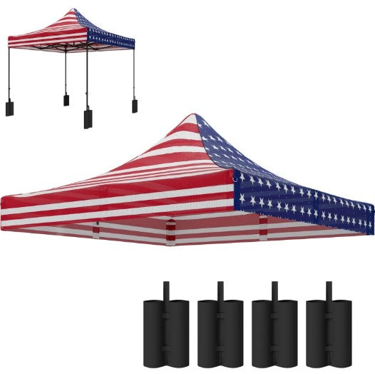 Universal Replacement Canopy Top,Replacement Canopy Top for Pop Up Canopy Tent,with 4 Sand Bags