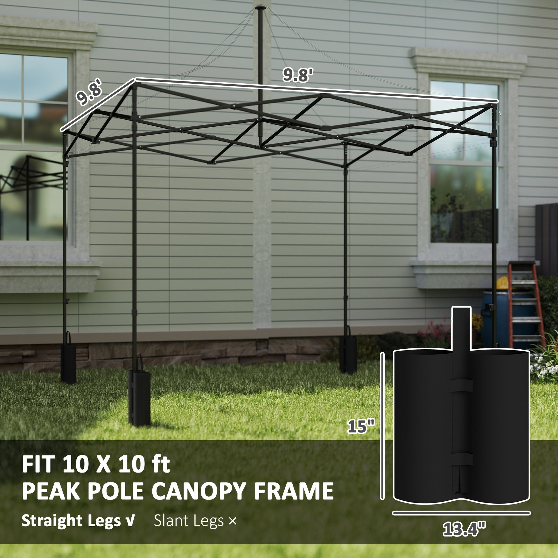 Innovative Replacement Canopy Top,Replacement Canopy Top for Pop Up Canopy Tent,with 4 Sand Bags