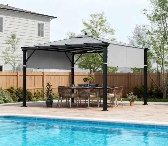 Easy to Install UV Protection Pergola Shade Cover,2 Pcs Pergola Replacement Canopy,for 10 x 10ft Pergol