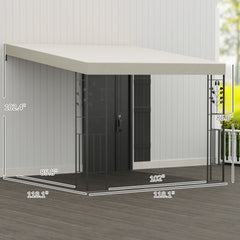 Metal Patio Canopy with Drainage Holes,Outdoor Pergola Canopy,for Backyard, Garden