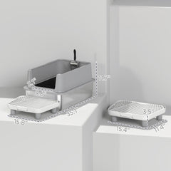Cat Litter Box,Stainless Steel Litter Scoop