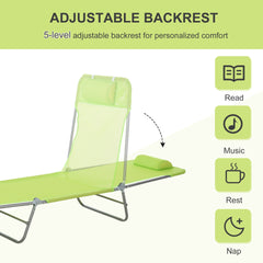 Sun Lounger Folding Chaise Lounge Pool Chairs