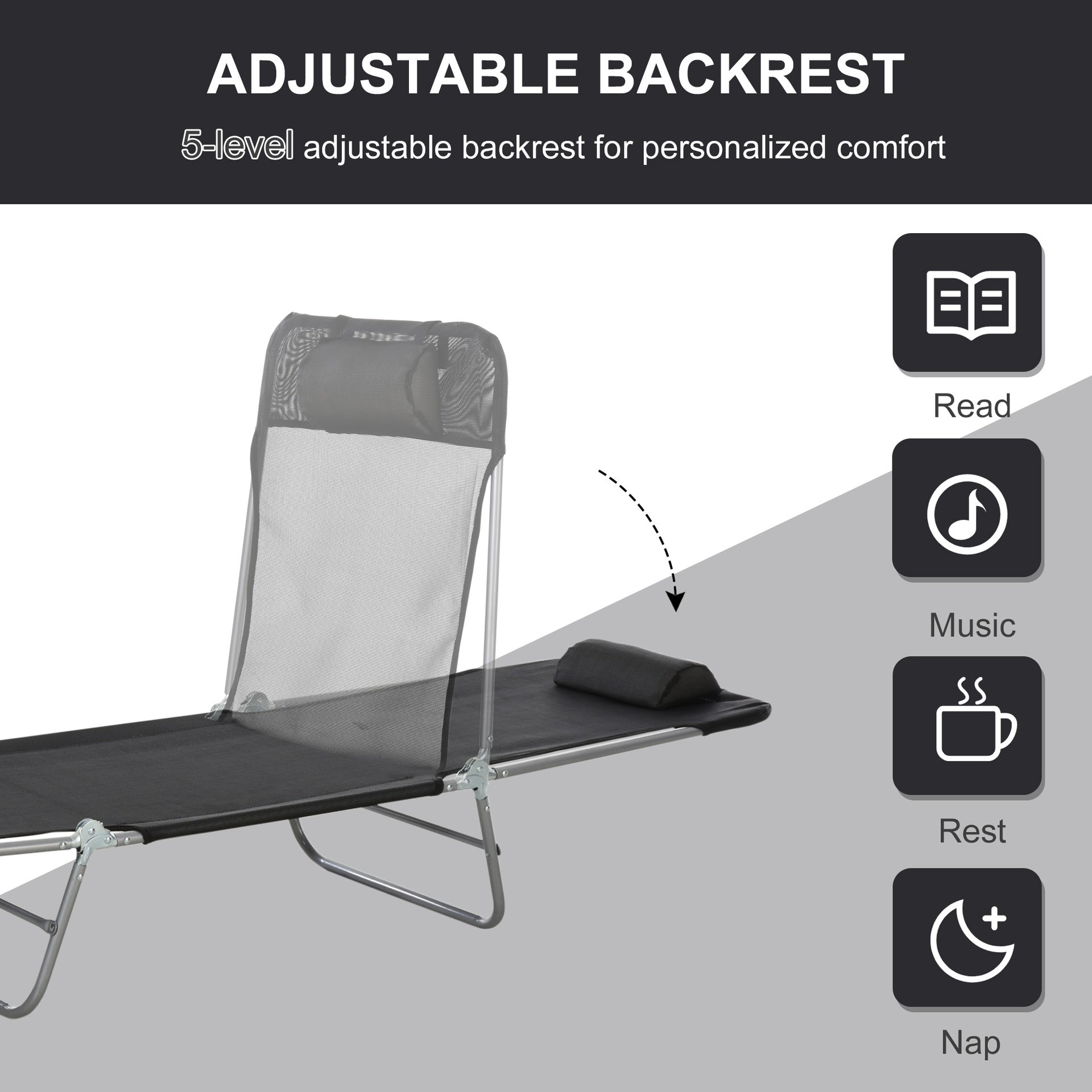 Sun Lounger Folding Chaise Lounge Pool Chairs