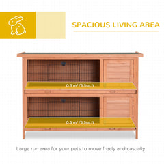 Rabbit Hutch Bunny Cage Wooden Pet House Small Animal Habitat