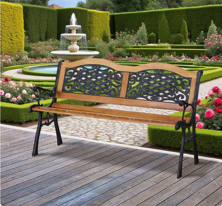 Outdoor Garden Bench, Park Patio Bench