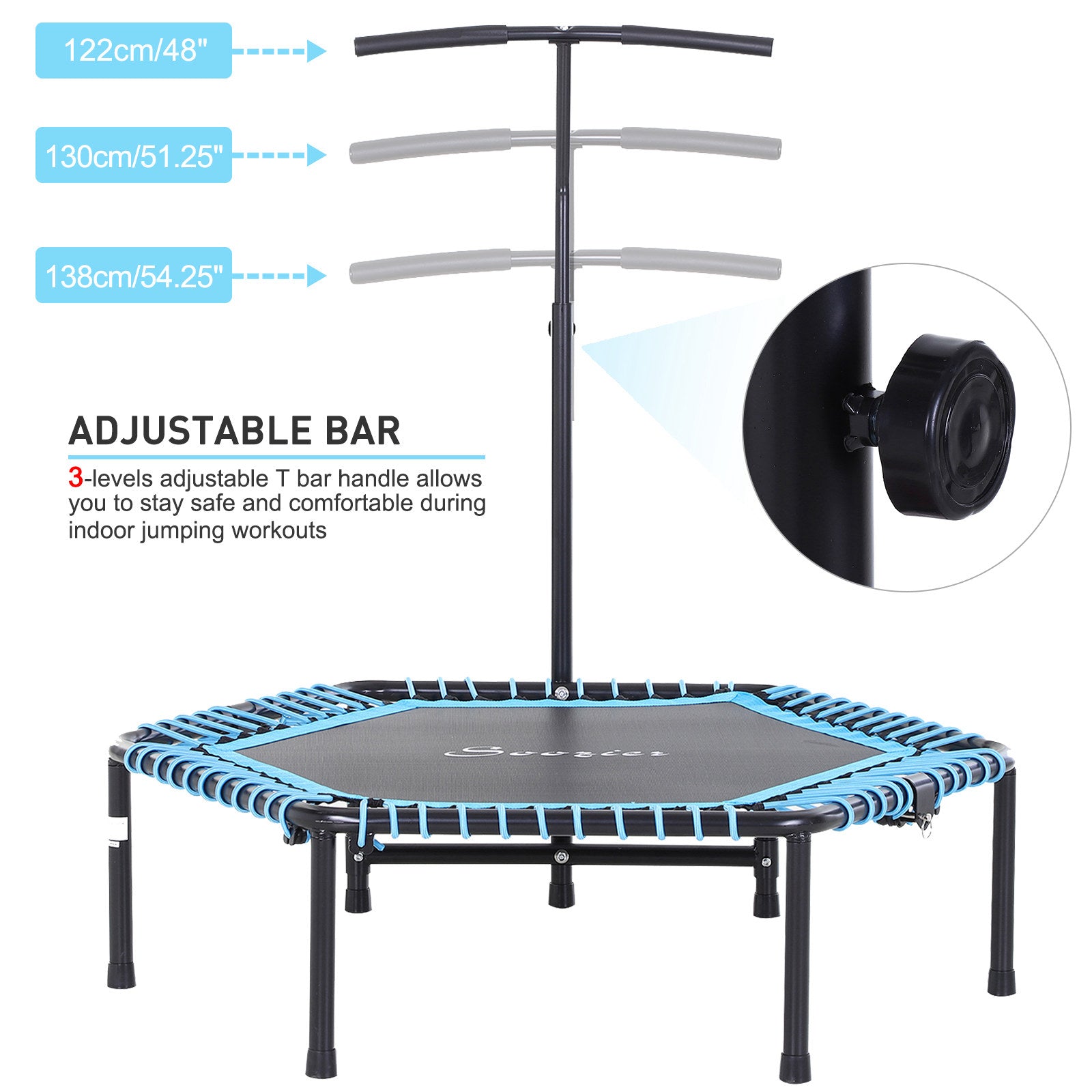 Exercise Trampoline, Portable   Foldable Fitness Trampoline Rebounder