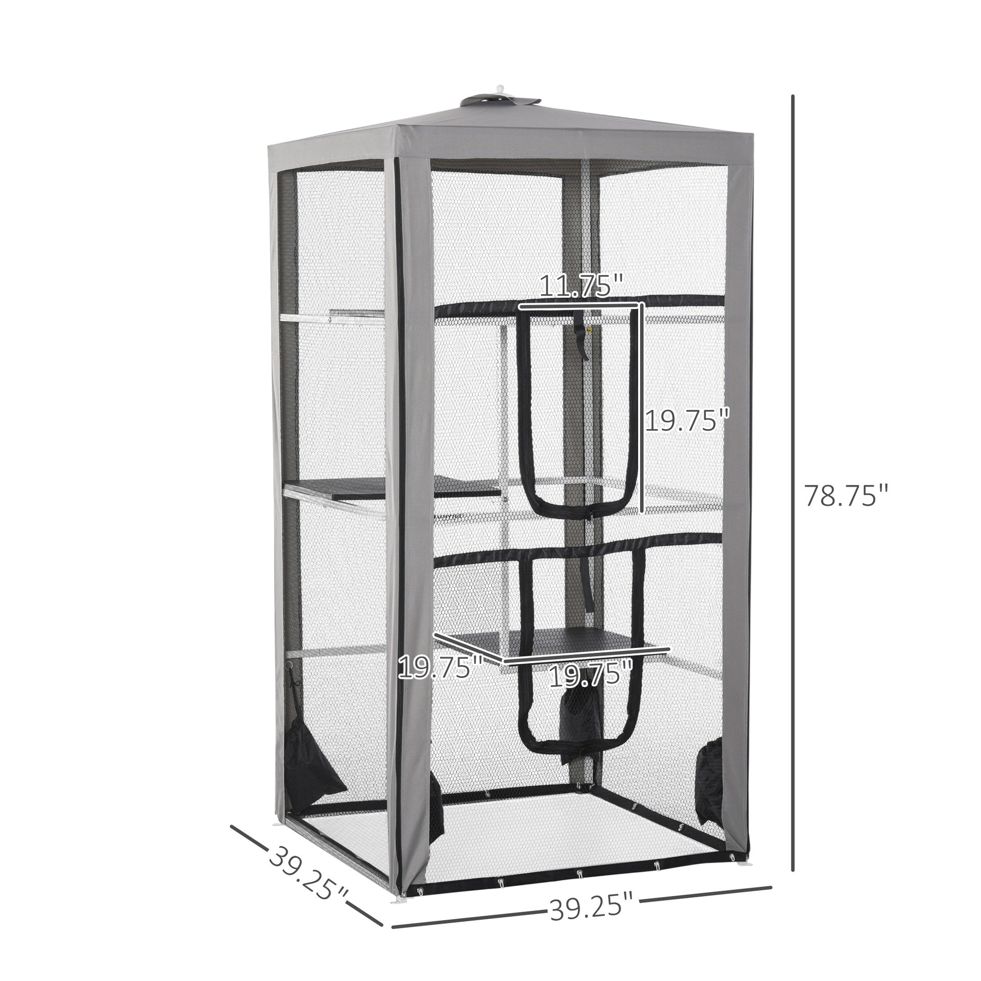 Cat House Cat House Kitten Enclosure Mesh Playpen Steel Frame