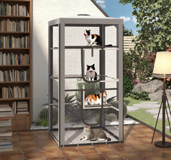 Cat House Cat House Kitten Enclosure Mesh Playpen Steel Frame