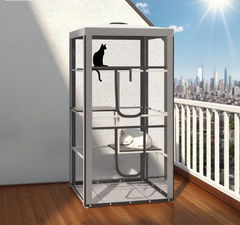 Cat House Cat House Kitten Enclosure Mesh Playpen Steel Frame