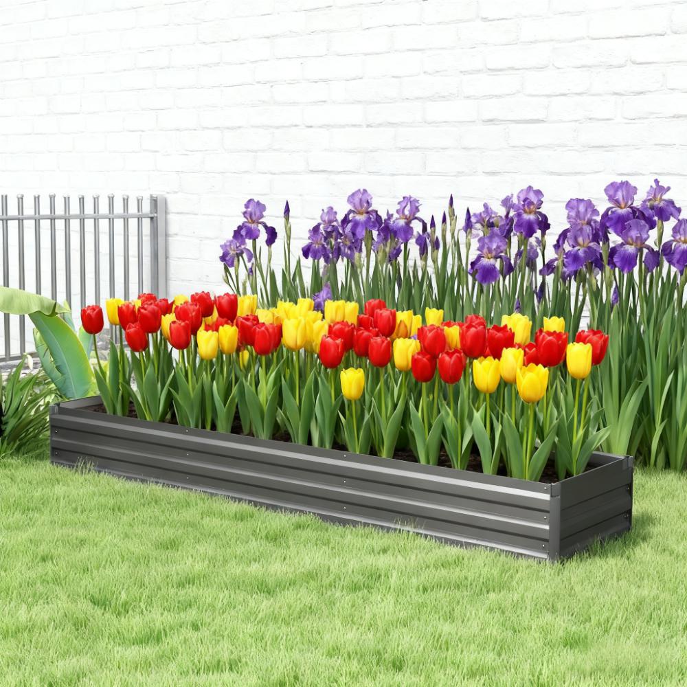 Galvanized Raised Garden Bed Kit for Flowers, Herbs and Vegetables