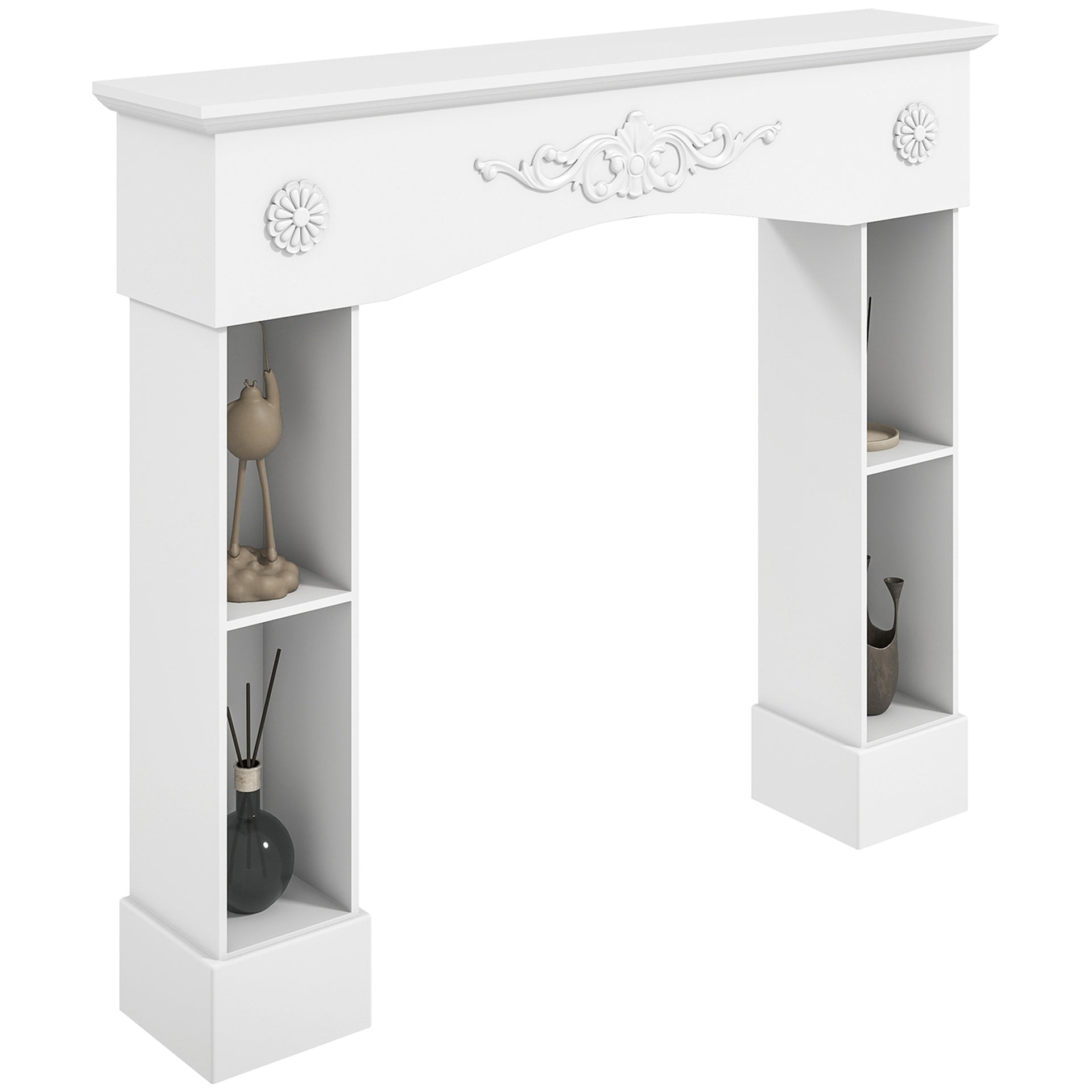 Freestanding Fireplace Surround with Leg for Electric Fireplaces