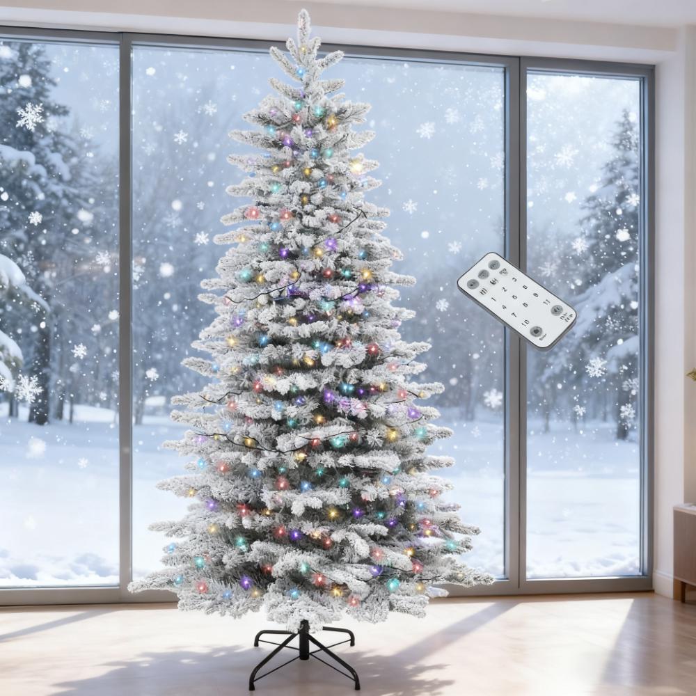 6.5ft Snow Flocked Artificial Christmas Tree