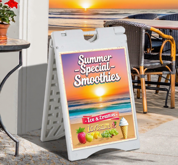Frame Sandwich Board Signs Outdoor Sidewalk Sign